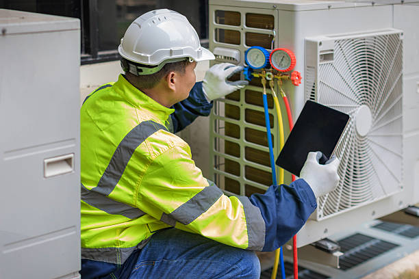 Professional Air Duct Cleaning technician working in Dowagiac, MI